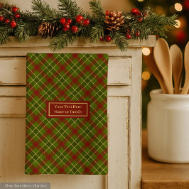 Fall Tartan Hand Towel Personalized Checkered Kökshandduk