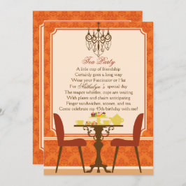 Fall Tea Party-inbjudan Inbjudningar