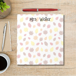 Fall Tema färgad lövs säsong lärare Anteckningsblock