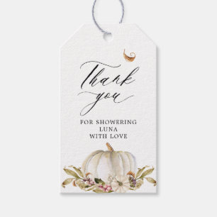 Fall Tema-favoriter för babyvisningsprogram Presentetikett
