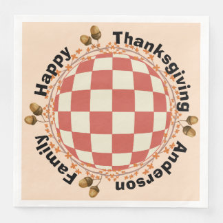 Fall Tema Thanksgiving Party Pappersservett