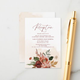 Fall Terracotta och Burgundy Reception Tilläggskort