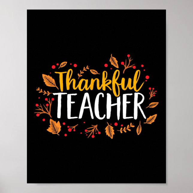 Fall Thankfull Teacher Thanksgiving Poster (Framsidan)