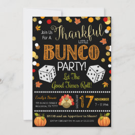 Fall Thanksgiving Bunco Party-inbjudan Inbjudningar