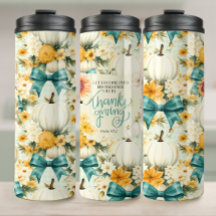 Fall Thanksgiving Christian Thned Tumbler
