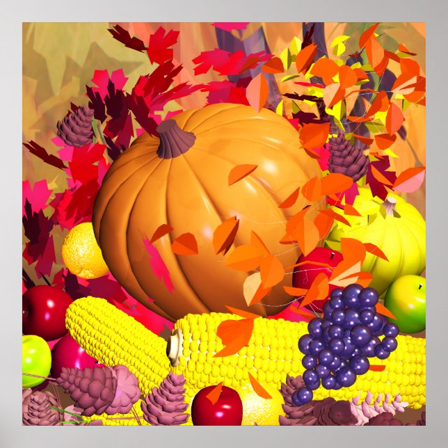 Fall Thanksgiving Harvest Poster (Framsidan)