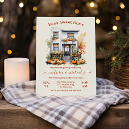 Fall Thanksgiving Hushållsuppvärmning Party Inbjudningar