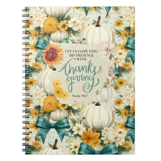 Fall Thanksgiving - inspirerad bärbar dator Anteckningsbok (Framsidan)
