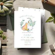 Fall Théed Fox och Pumpkin Baby Shower