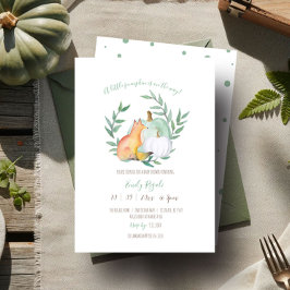 Fall Théed Fox och Pumpkin Baby Shower Inbjudningar