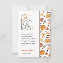Fall Theme Baby Shower Book Enclosure Card Inbjudningar