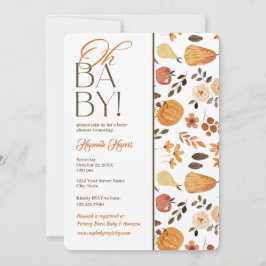 Fall Theme Baby Shower Invitation Inbjudningar