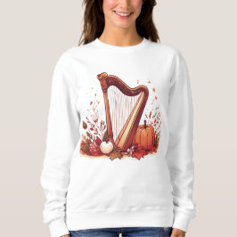 Fall Theme Harp Pumpkin Sweatshirt T Shirt