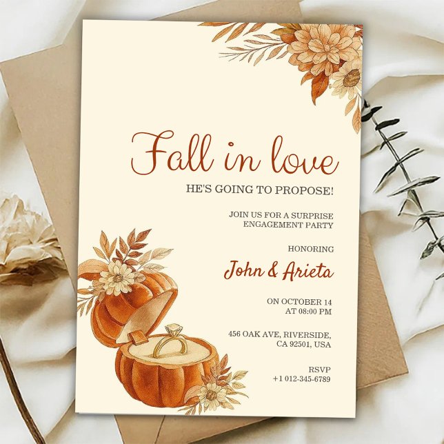 Fall themed engagement party Invitation Inbjudningar (Skapare uppladdad)