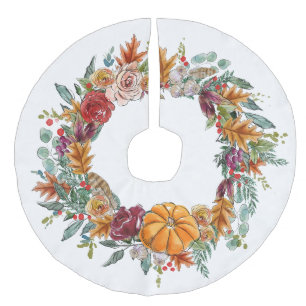Fall Themsen-andedräkt med Pumpkin Autumn Färg Fau Julgransmatta Fusklinne