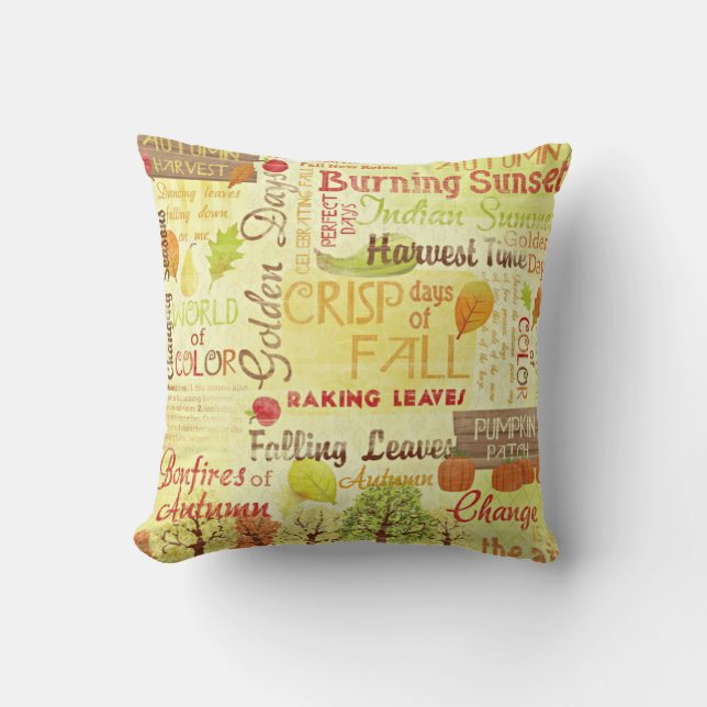 Fall Thned Land Decor Reversible Dekorativ kudde (Framsida)