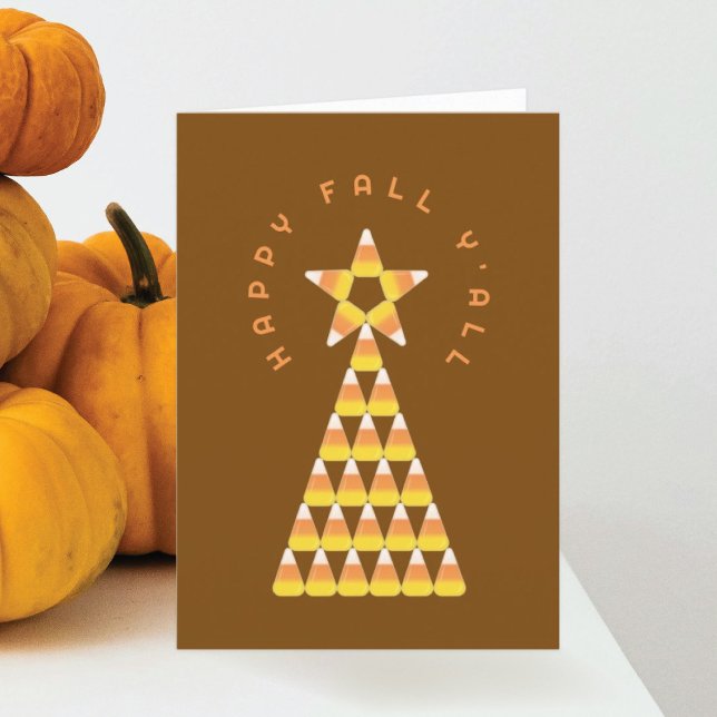 Fall till jul vikbar kort – Candy Corn Tree  (Skapare uppladdad)