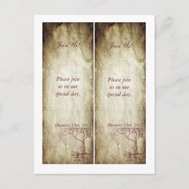 Fall Träd Bokmärken Spara datum Meddelande Vykort (Framsida)