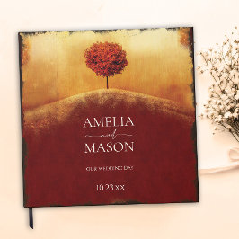 Fall Träd Elegant bröllop Guestbook Gästböcker