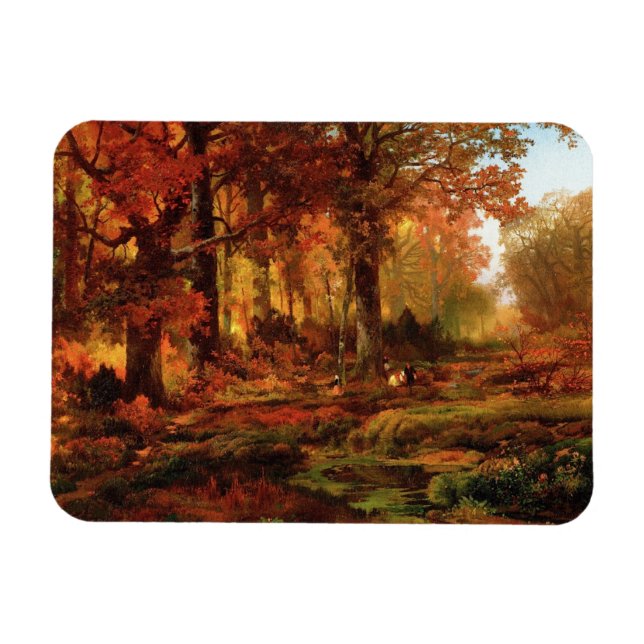 Fall Träd i Cresheim Glen (Philadelphia) Magnet (Horisontell)