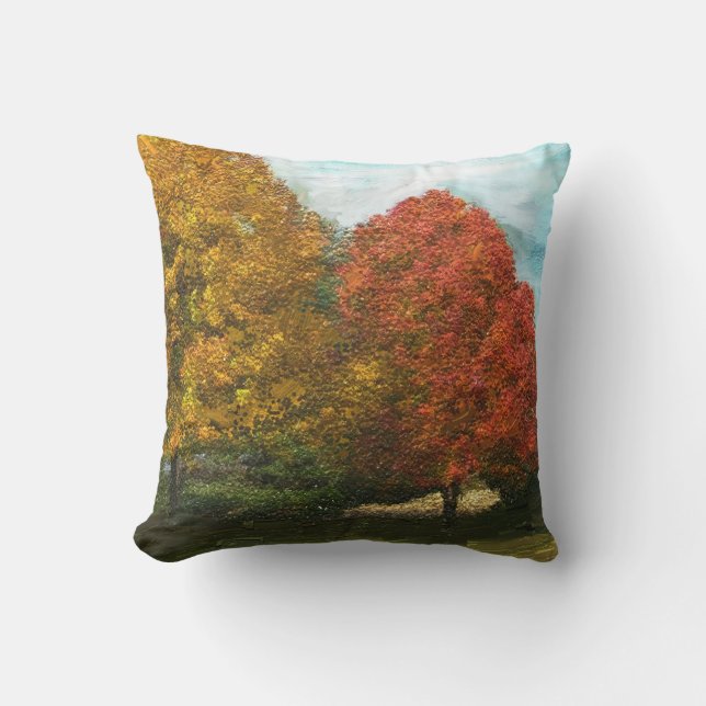 Fall Träd Pillow Kudde (Framsida)