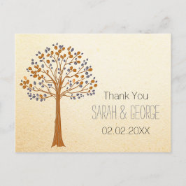 fall träd, Rustic Fall Wedding Tack Vykort