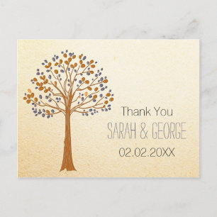 fall träd, Rustic Fall Wedding Tack Vykort