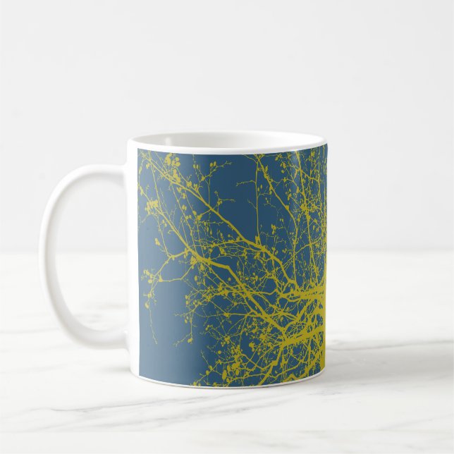 Fall Träd Silhouette Kaffemugg (Vänster)