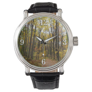 Fall Trail och Golden Löv i Laurel Backe Park Armbandsur