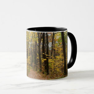 Fall Trail och Golden Löv i Laurel Backe Park Mugg