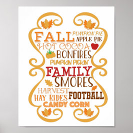 Fall Tunnelbanan Art-Poster Poster