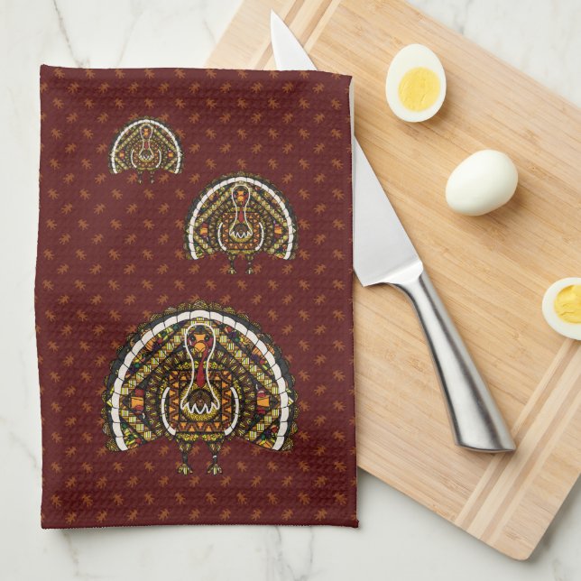 Fall Turkey Hand Towel Kökshandduk (Vikt i Fjärdedel)