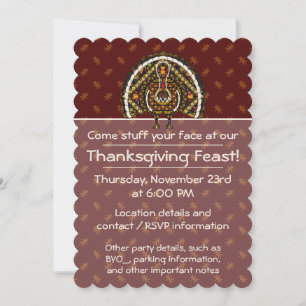 Fall Turkey Party-inbjudan Inbjudningar
