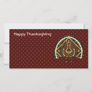 Fall Turkey Photo Card Julkort