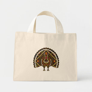 Fall Turkey Tote Bag Mini Tygkasse