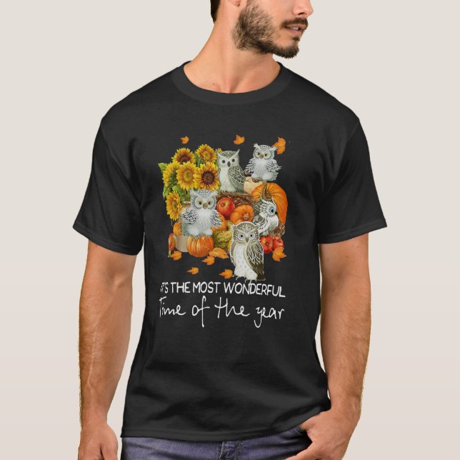 Fall Uggla Pumpkin Itu2019s - den mest underbara t Shirt (Framsida)