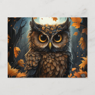 Fall Uggla Vykort