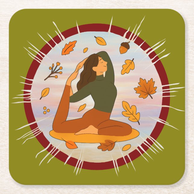 Fall Underlägg Papper Kvadrat (Framsidan)