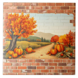 Fall vacker modern Happy thanksgiving Kakelplatta