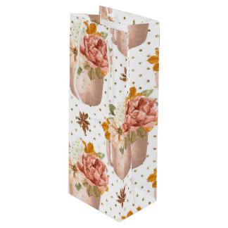 FALL VATTENFÄRG KOPP MED BLOMMOR