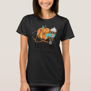 Fall Vibes and Unit Clerk Life Pumpkin Leopard Tha T Shirt