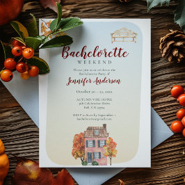 Fall Vibes Autumn Rustic Bachelorette Party Inbjudningar