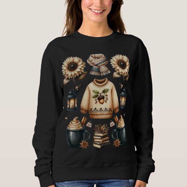 Fall Vibes Autumn Thanksgiving Pumpkin Holiday  T Shirt (Framsida)