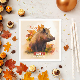 Fall vibes Boar - Födelsedagsfest - Pappersservett