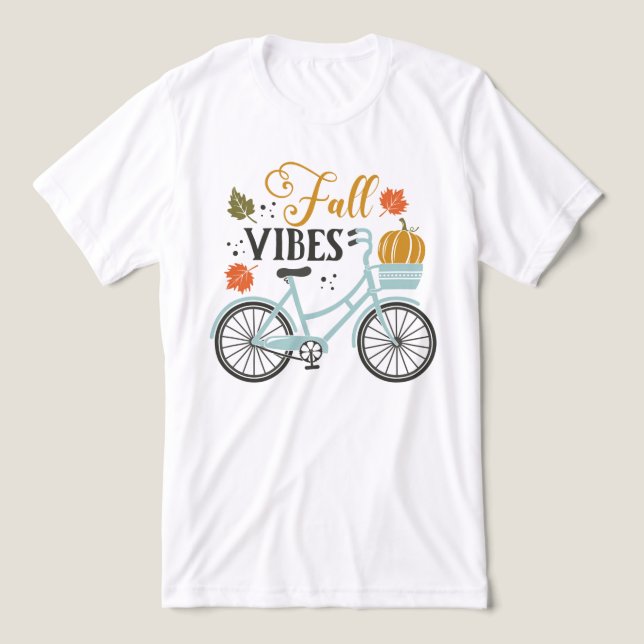 Fall Vibes efter cykel T Shirt (Design Framsida)