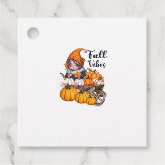 Fall Vibes - Fall Gnome - Höst löv - Pumpkin - Gåvor Etiketter