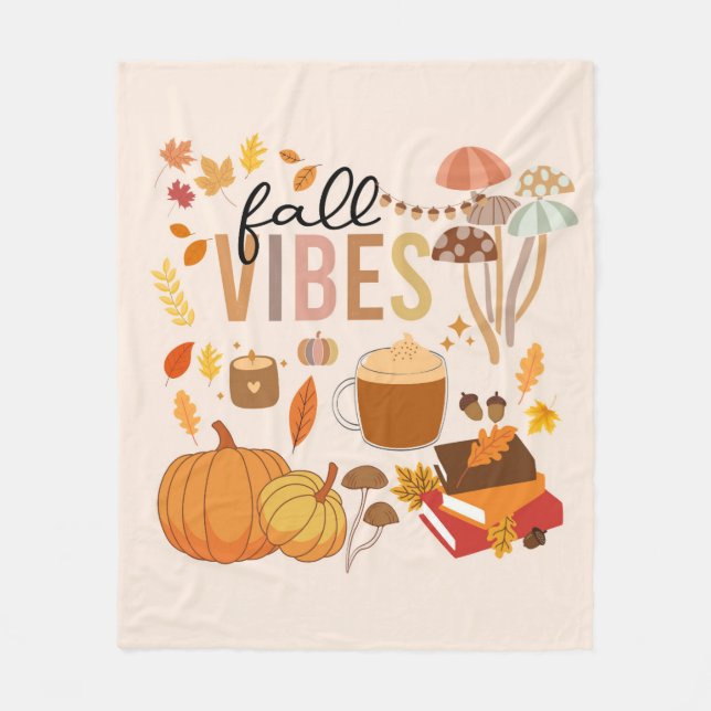 Fall Vibes Fleecefilt (Framsidan)