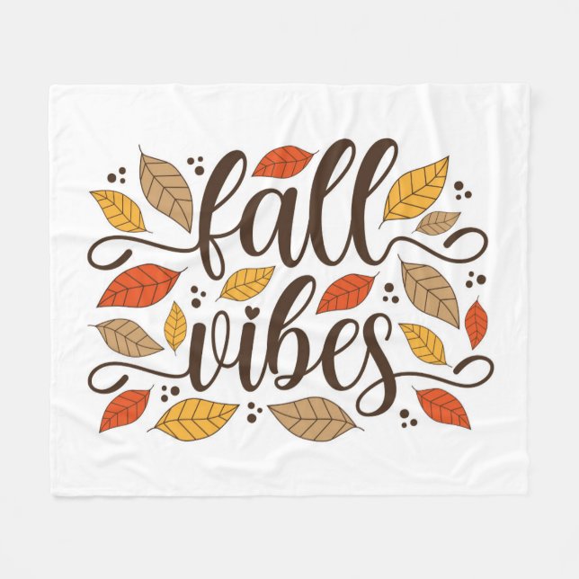 Fall Vibes Fleecefilt (Framsidan (Horisontell))