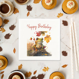 Fall vibes Frog - födelsedagen Pappersservett