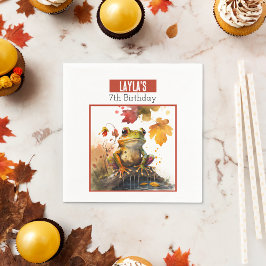 Fall vibes Frog - födelsedagen Pappersservett
